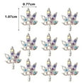 thumbnail image 6 of Lohuatrd 10 Pcs Nail Art Accessories Maple Leaf Shape Shiny Rhinestone 3D Reusable Stainless Lightweight Nail Jewelry Nail Beauty Ornaments, 6 of 8