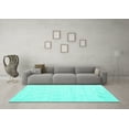 thumbnail image 3 of Ahgly Company Indoor Square Abstract Turquoise Blue Contemporary Area Rugs, 5' Square, 3 of 4