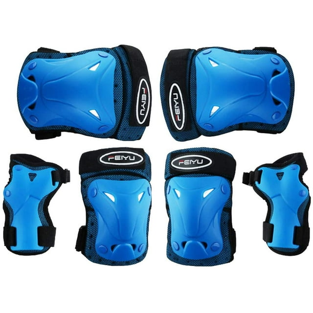 Ensemble de Protection pour Planche à Roulettes Enfants Genouillères Coudières Protège-Poignets pour Patin à Roues Alignées Planche à Roulettes Cyclisme Patinage Vélo Trottinette, 4-9 Ans