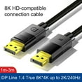 thumbnail image 2 of Lomubue DP Cable Gold-plated Plug High-speed Anti-interference Dual Screen Expansion 8K DP1.4 Computer Gaming DisplayPort to DP Male to Male Adapter Cable PC Accessories, 2 of 10