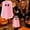 Pink, variant on Halloween Ghost Can Holder, Cute Gothic Beer Mug Holder, 3D Printed Novelty Halloween Beverage Sleeve for Drink Display and Decoration, Themed Bar Accessory for 12oz Slim Cans, Grey, YMMB