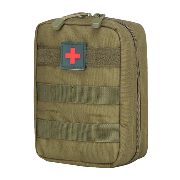Bolsa Riñonera médica impermeable para primeros auxilios para acampar, paquete Molle SOS (verde militar) Tmvgtek Para Estrenar