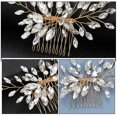 thumbnail image 3 of Wedding Headpiece Rhinestone Hair Comb Prom Hair Piece Bride Bridesmaid Hair Accessory, 3 of 8