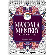 Mandalas Mystery Adult Coloring Books by Colorya - A4 Size - Coloring Books by Number for Men and Women - Premium Quality Paper, No Medium Bleeding, One-Sided Printing