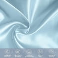 thumbnail image 6 of 6-PACK Cooling Viscose Satin Pillowcase Set with Hidden Zipper closure, Standard/Queen, Baby Blue, 6 of 6