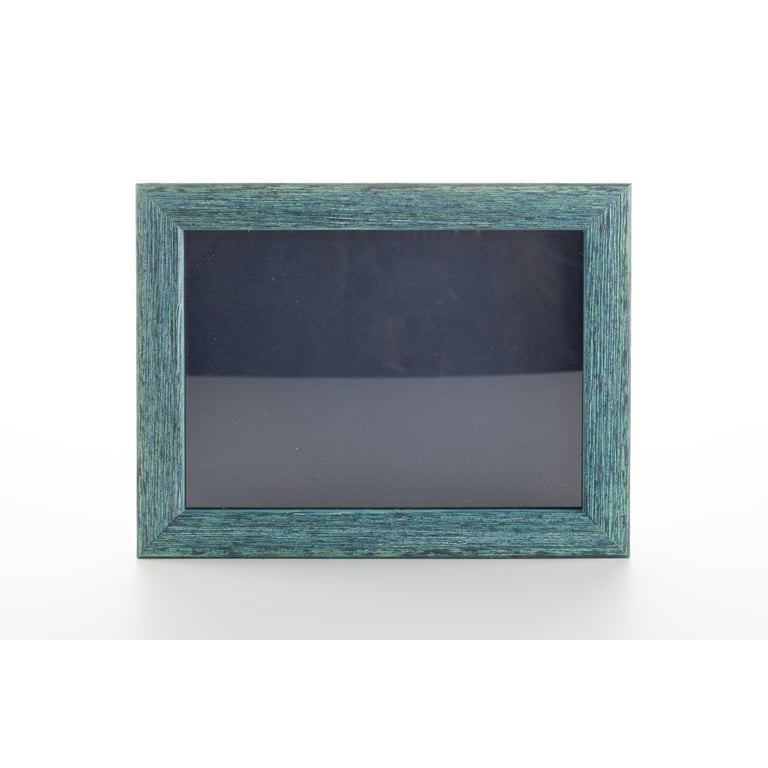CustomPictureFrames.com 8x8 Shadow Box Frame Farm Blue Real Wood with a  White Acid-Free Backing