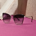 thumbnail image 5 of Sofia Vergara® x Foster Grant® Glossy Dark Teal Women's Cat-Eye Sunglasses, Leopard Print Case, 5 of 7