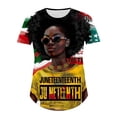 thumbnail image 3 of T-shirts Décontractés pour Femmes à Imprimé, Manches Courtes, Coupe Ample, Grande Taille, Tunique à Col Rond, 3 of 7