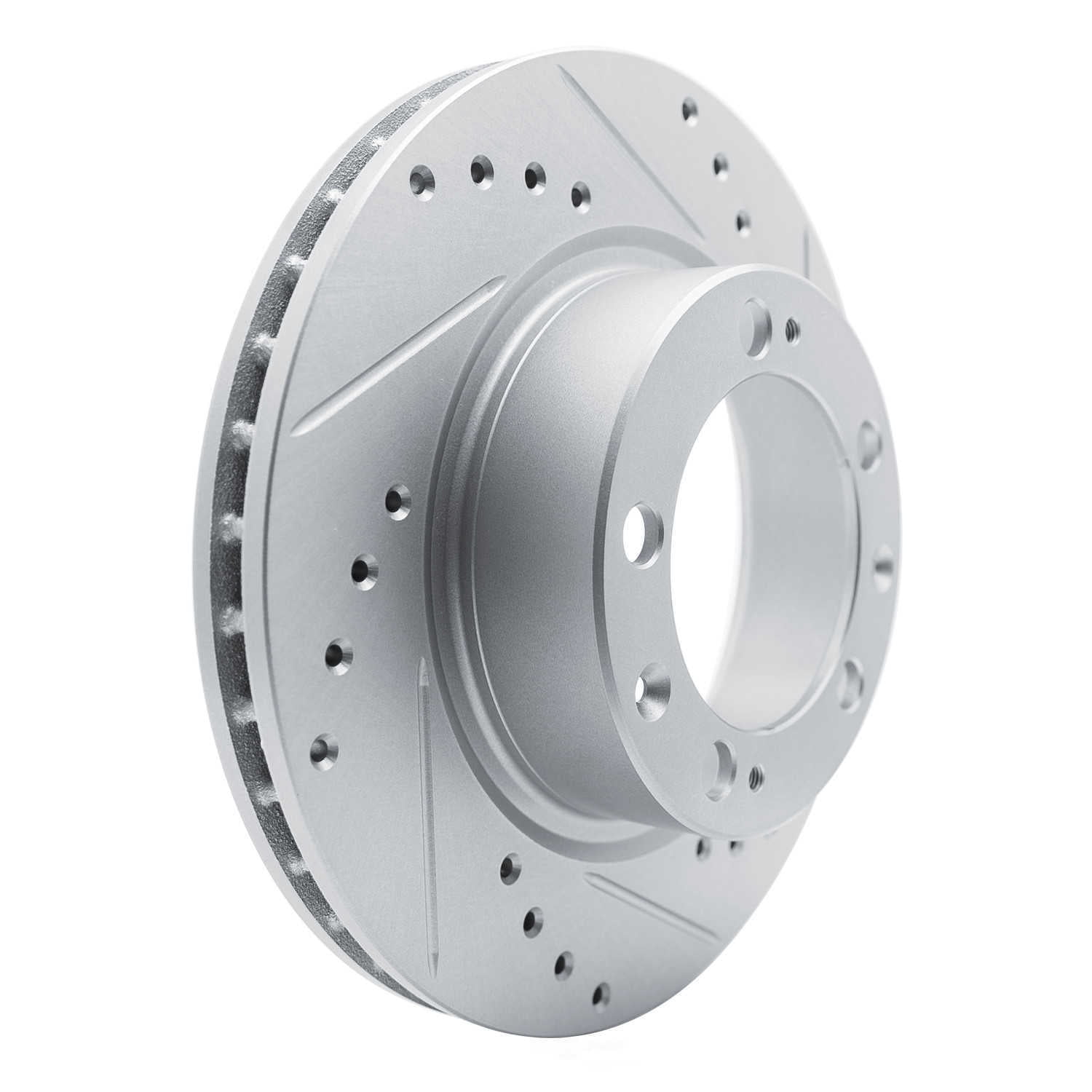 Dynamic Friction Company 631-02019R DFC Brake Rotor - Drilled And Slotted - Silver