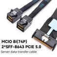 thumbnail image 2 of 0.8m Server Adapter Cable Slimesas MCIO 8I to 2xSFF-8643 MINISAS, 2 of 5