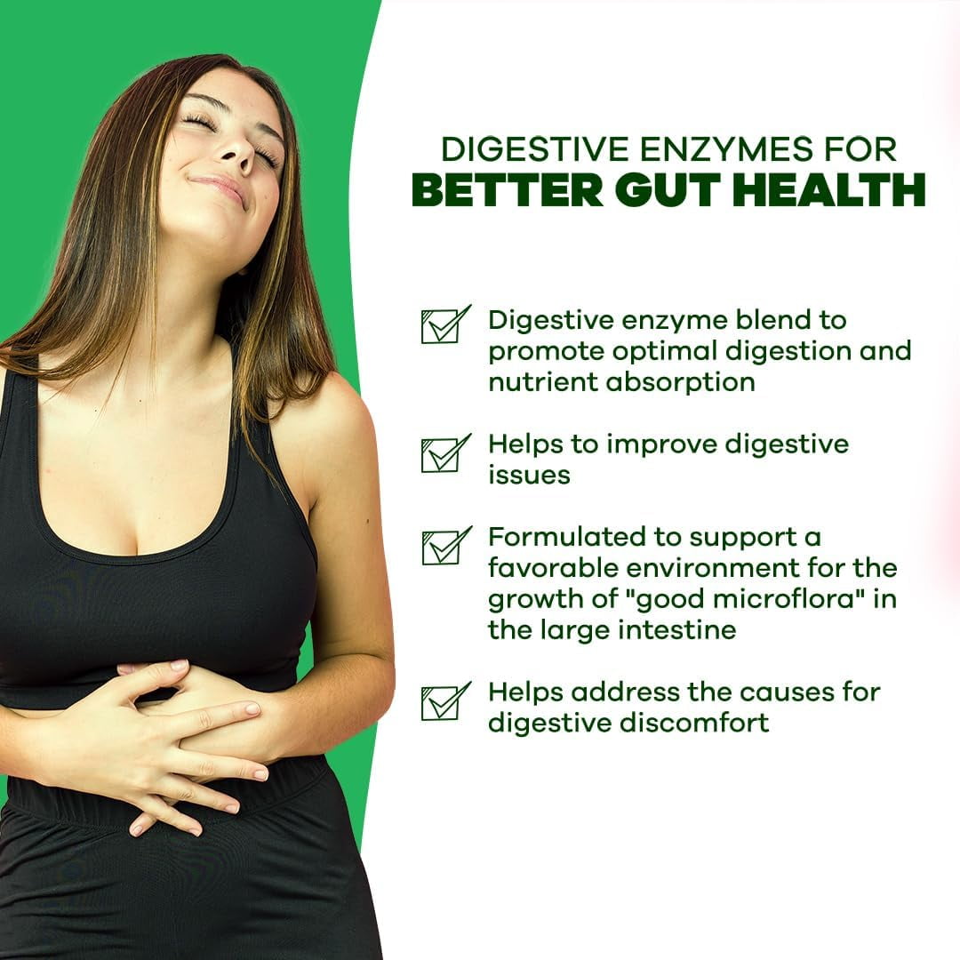 (2 pack) GoBiotix Super Digestive Enzymes with Prebiotics & Probiotics for Men & Women, 60 Capsules for Digestion Support