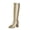 O-743 Gold, variant on O-743 Silver Ladies Stylish High Heel Side Zipper Winter Boots Fashionable Trendy Casual Versatile High Top Ankle Style