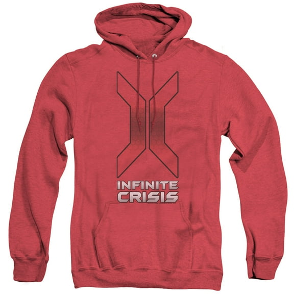 Infinite Crisis Title Adult Heather Hoodie Sweatshirt Red