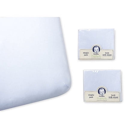 Gerber - Set of 2 Organic Cotton Crib Sheets, Blue