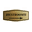 Brushed Gold, variant on Fancy Restrooms Right Arrow Sign (Blue) - Small