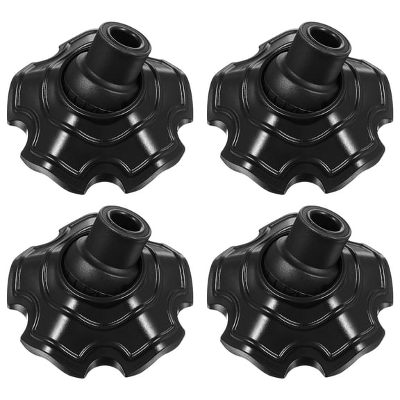 HIAKDOFT Camp Chair Feet Replacement 4Pcs Black Plastic Frog Flippers Shaped 11.8*7.9*3.9in