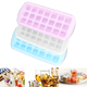 thumbnail image 1 of 2 bandejas de cubitos de hielo con tapa cubitos 21 compartimentos sin BPA Molde de cubitos de hielo de goma flexible para cerveza, vino, whisky, cóctel y aperitivos para bebés incluidos Adepaton 2033771-2, 1 of 9