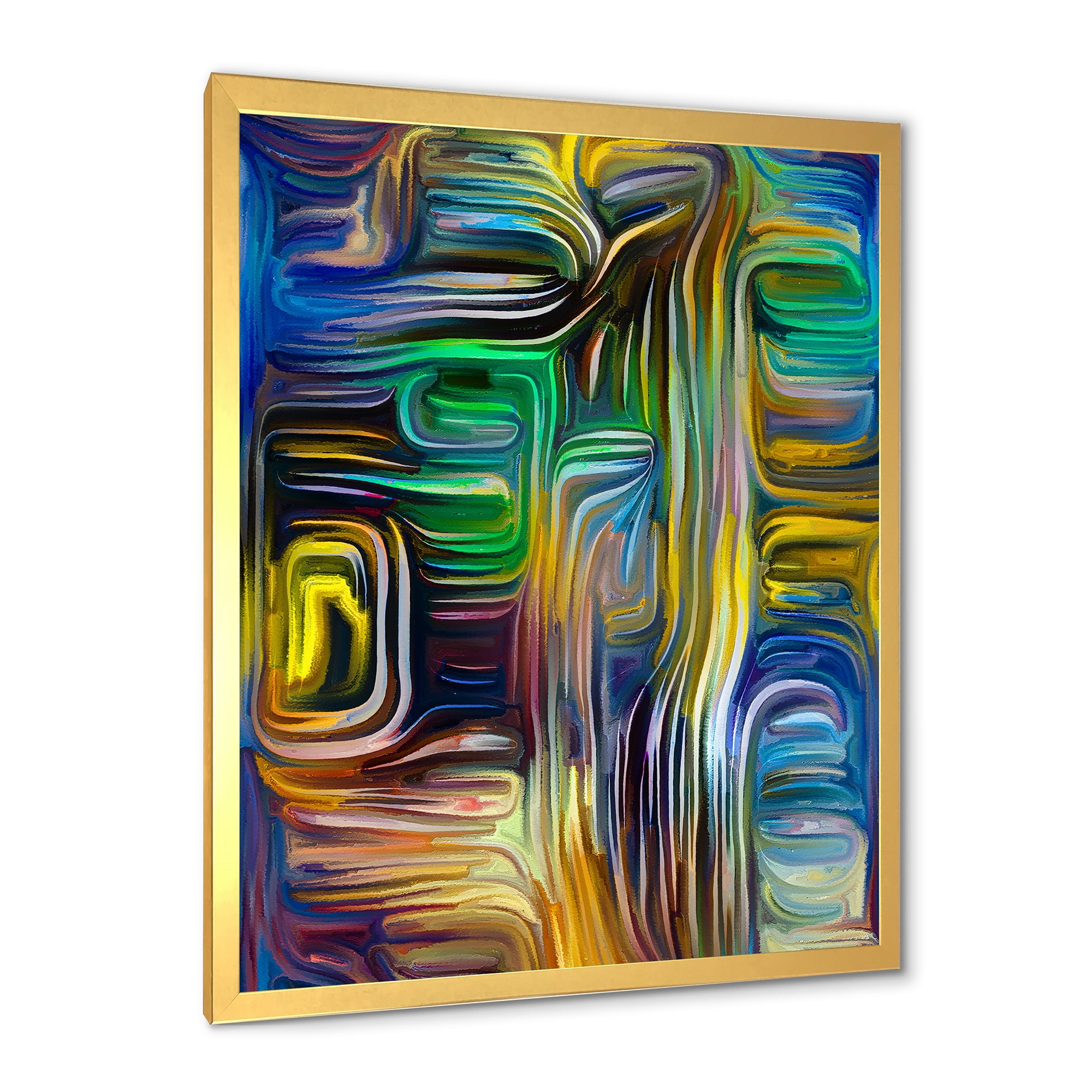 Designart 'Colour Spiral Fusion VI' Modern Framed Art Print