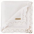 thumbnail image 1 of Manta de bebé Pinuotu 100% algodón tejida 102x79 cm blanca, 1 of 7