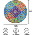 thumbnail image 4 of GZHJMY Mexican Talavera Round Placemats Set of 6, Non-Slip Table Mats Washable Heat Resistant Place Mats for Kitchen Dining Table Home Decor,15.4 Inch, 4 of 7