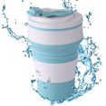 thumbnail image 5 of Collapsible Coffee Cup, Portable Foldable Travel Mug, Durable And Reusable Camping Cup, Silicone Foldable Mug With Lid, 5 of 5