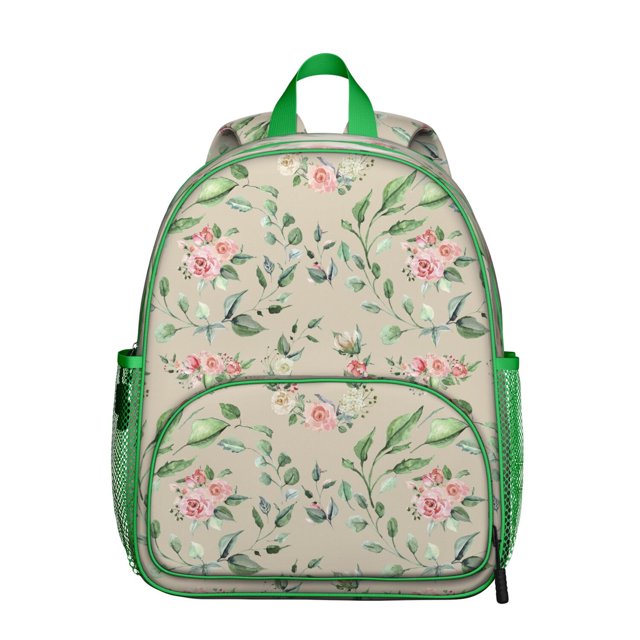 Wildflower and Butterfly Students Backpack - Colorful Boho Floral and Bee Artwork, Durable Waterproof Oxford Fabric with Comfortable Dual Shoulder Support