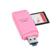 thumbnail image 2 of 2-en-1 usb 2.0 otg lector de tarjetas de memoria para sd sdhc sdxc rosa Rosado Sunnimix Lector de tarjetas, 2 of 6