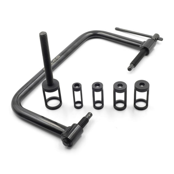 Genius Tools Valve Spring Compressor Set 9 Piece Universal Fit Heavy Duty Steel - AT-09