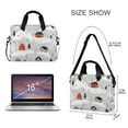 thumbnail image 3 of FORMRS 16" Laptop Bag Carrying Sleeve Case with Handle Travel Shoulder Briefcase, Cartoon Red Houses, 3 of 8