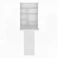thumbnail image 5 of Wall-Mounted Table with Hutch and Seven Different Size Shelves, White, 30 Inch High, 5 of 8