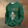 thumbnail image 2 of St. Patricks Day Clover Shamrock Sweatshirt Men Waffle Long Sleeve Pullover Shirts, Size S-4XL, 2 of 4