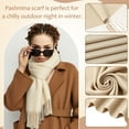 thumbnail image 5 of Women's Scarf Shawls and Wraps for Women Evening Dress Wedding Shawls for Bridesmaids for Bridesmaid Gifts Winter Scarves Scarves Beige, 5 of 6