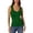 A1#-Dark Green, variant on Women Ribbed Basic Tank Top - Low Round Neck Sleeveless Vest, Stretchy Form Fitting Tee(Grey-M)