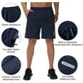 thumbnail image 4 of Weilanxin Men's Athletic Running Shorts Quick Dry Workout Shorts Lightweight Sports Gym Basketball Shorts Hiking, 4 of 9