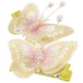 thumbnail image 4 of 2pcs Double-layer Butterfly Hairpin Girls Use Decorative Hairpin Creative Cloth Butterfly Hair Clip Decoration, 4 of 8