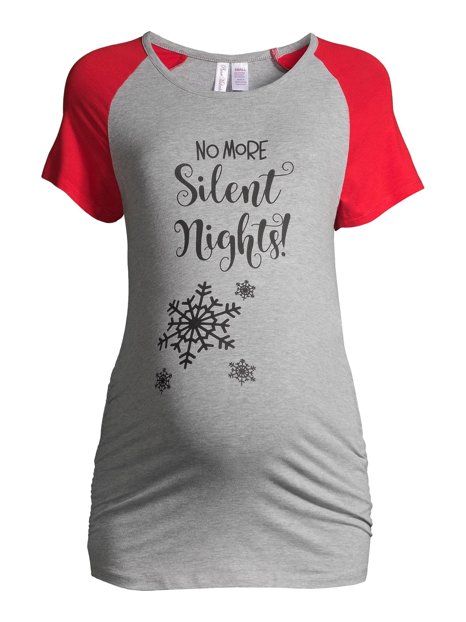 Planet Motherhood Maternity Silent Nights Holiday T-Shirt
