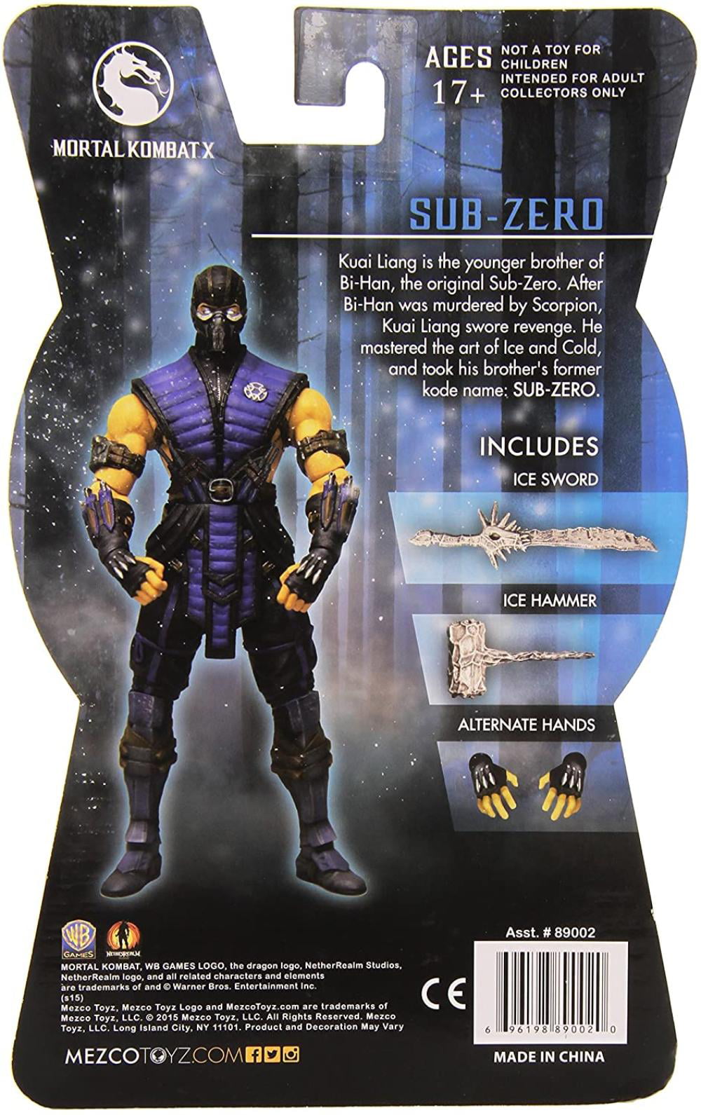 Mezco Toyz Mortal Kombat X: Sub-Zero Figure, 23 points of articulation,  many with ball joints, allowing to recreate moves and poses By Brand Mezco  