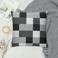 thumbnail image 2 of Nawypu  - Pack of  Pillow Cases, 100% Washed Pillowcases, Buffalo Check Gingham Plaid Geometric Checker in White Black Gray (King Size, ), 2 of 5