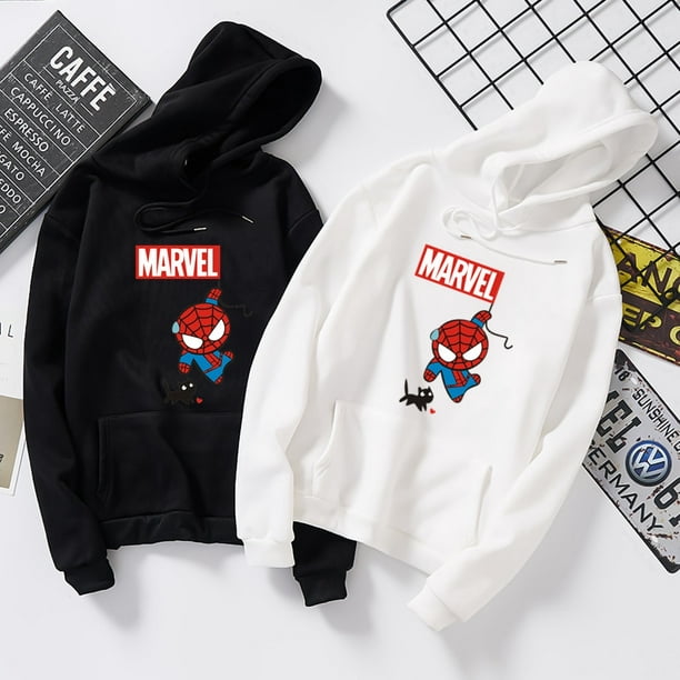 Chaqueta de hombre Marvel Spiderman prendas de vestir exteriores pulover espesar chaquetas sueltas de manga larga Casual con capucha ropa de pareja de modapangjing Walmart en linea