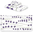 thumbnail image 2 of Coolnut Purple Lavender Towel Set of 3 with Bath Towel, Hand Towel and Wash Cloth, Soft, Quick Drying and Comfortable Winter Towels for Bathroom Kitchen Home Travel Hotel Gym Washcloth Gift, 2 of 7
