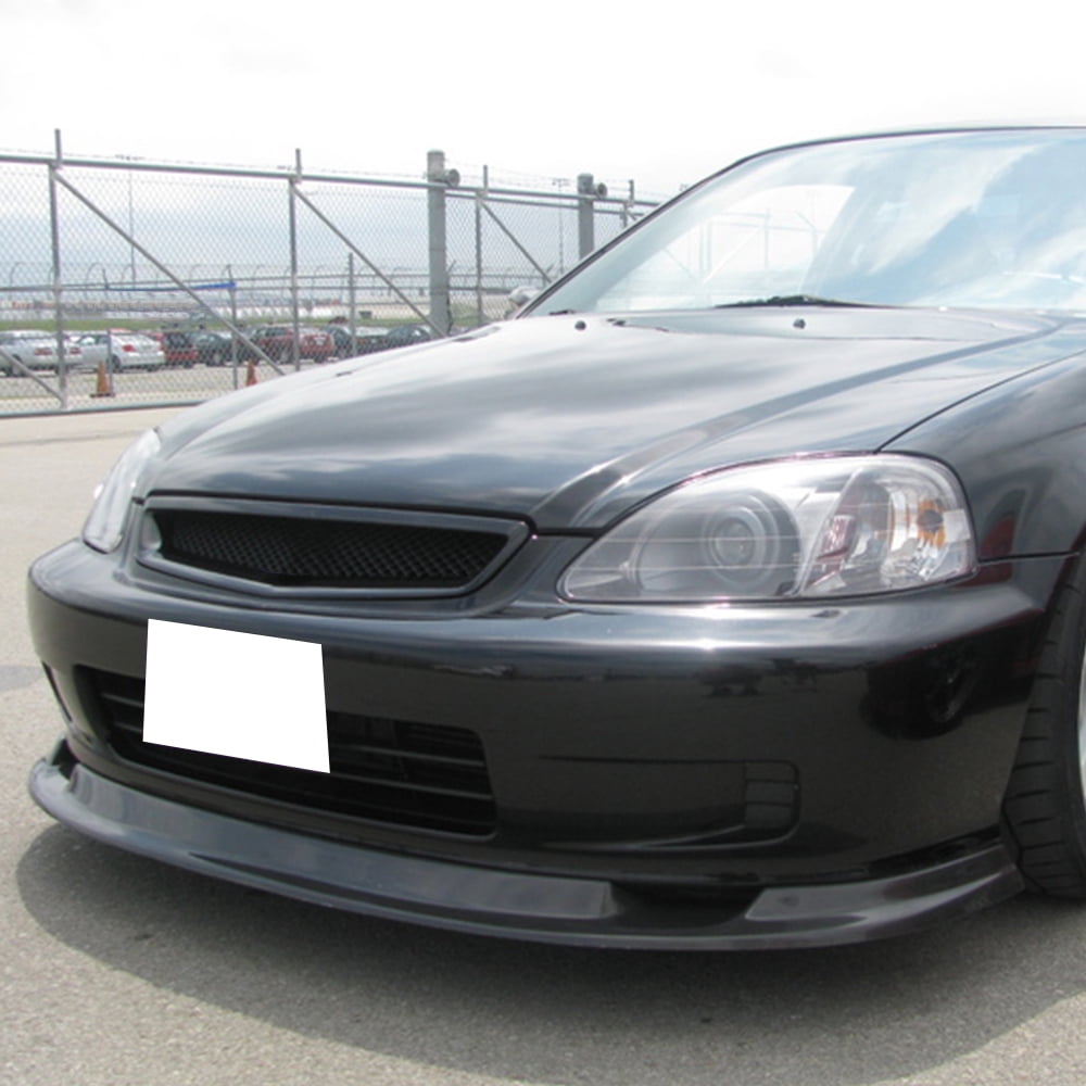 JDM First Molding Style Front Bumper Lip For 99-00 Honda Civic EK - Polyurethane
