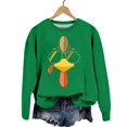 thumbnail image 4 of WEAIXIMIUNG Sweat à Capuche pour Femmes, Graphique, Mignon, Dinde, Imprimé Action de Grâce, Col Rond, Pull-Over, Manches Longues, Décontracté, 4 of 6