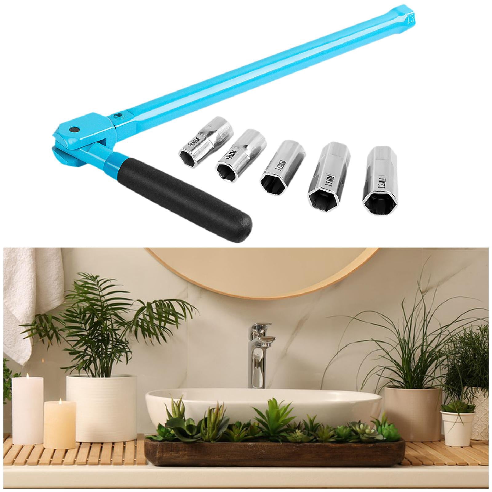 figatia 6 Pieces Wrench Socket Set Faucet Wrench Set,Bathroom Shower Faucet Practical,8-12mm Wrench Socket Hand Tools for Toilet Sink