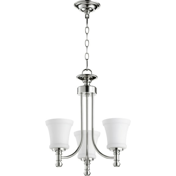 Quorum Lighting 6122-3-62 Rossington Chandelier, Polished Nickel