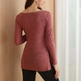 thumbnail image 5 of YanHong Nursing Tops Plus Size Long Sleeve Ladies Fashion Solid Color Long Sleeve Pregnant Woman Casual Clothe Top Red S, 5 of 9