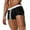 Black, variant on XBASW Mens Swim Trunks with Back Pocket Solid Color Swimwear Shorts Beach Boxer Shorts S-3 XL