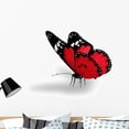 thumbnail image 1 of Red Butterfly White by Wallmonkeys Peel and Stick Graphic (36 in W x 33 in H) WM337487, 1 of 4