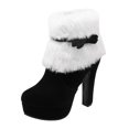 thumbnail image 3 of Botines de ante sintético para mujer, botines para fiestas informales, disfraces de Navidad - 39 Jinwen Botines de mujer Tacones altos, 3 of 8