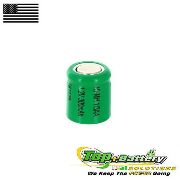 1.2V 170mAh NiCD 1/3AA Rechargeable Battery Flat Top Cell Qty.1