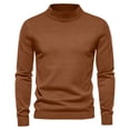 thumbnail image 1 of Annhoo Sweaters for Men Long Sleeve High Neck Knit Shirts Solid Color Casual Fall Winter Thermal Workout Gym Basic Daily Tops, 1 of 8